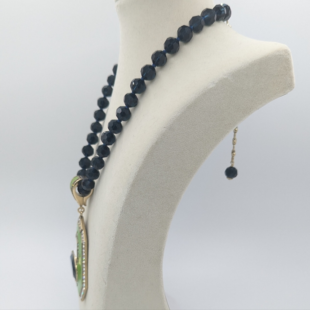 Heidi Daus Well Connected Statement Necklace Gree… - image 4